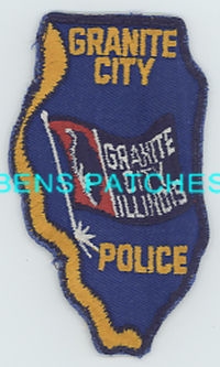 ILLINOIS,GRANITE CITY POLICE 4 STATE SHAPED